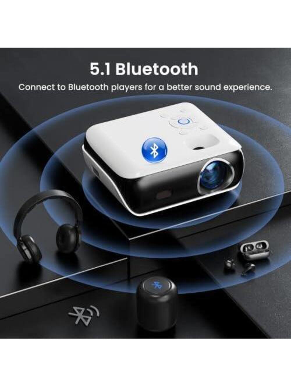 Native 1080P Outdoor Smart Projector - Portable Mini Projector - Picture 6 of 13